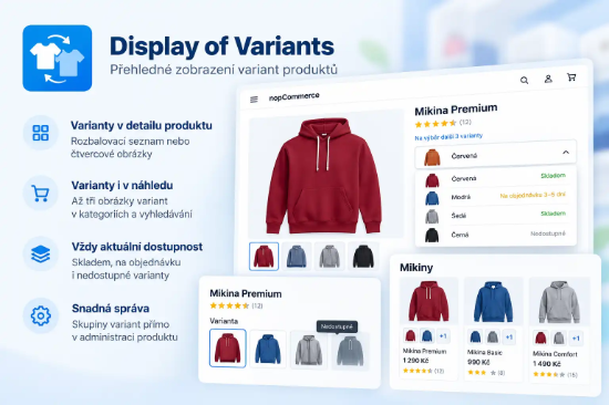 Obrázek Display of Variants – varianty produktů